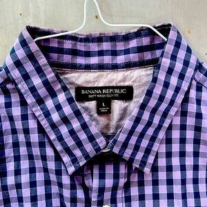 EUC Banana Republic men’s L soft wash slim fit button-down